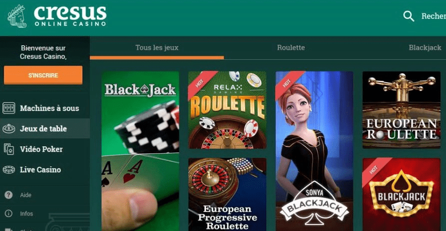 cresus casino en ligne